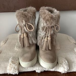 Tory Burch Fur Sneaker Boot